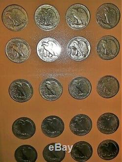 Nearly Complete Set Of Liberty Walking Half Dollars (1916-1947) In Dansco Album