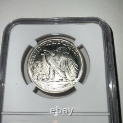 Ngc. 1942 Walking Liberty Half Dollar 50c Ms 66