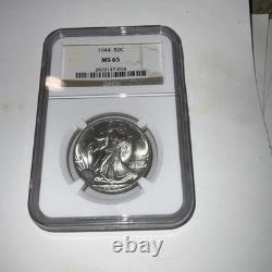 Ngc 1944. 50c. Walking Liberty Silver Half Dollar. Ms65