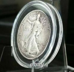 Nice 1st Year of Issue 1916 50C Liberty Walking Half Dollar! 90% Silver