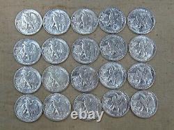 (ONE) CNB Denver Full Uncirculated 20 Walking Liberty Silver Half Dollar Roll