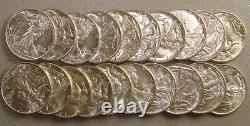 Original 1943 $10 Walking Liberty Silver Half Dollar Roll Ch to Gem Uncirculated