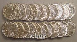 Original 1943 $10 Walking Liberty Silver Half Dollar Roll Ch to Gem Uncirculated