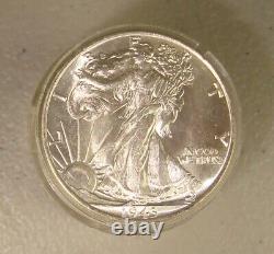 Original 1943 $10 Walking Liberty Silver Half Dollar Roll Ch to Gem Uncirculated
