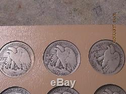 P1 set walking liberty half dollars 1916 -47 (65 coins) U S SHIPPING ONLY
