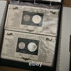 PCS Postal Commemorative Society Silver Walking Liberty Coinage Collection