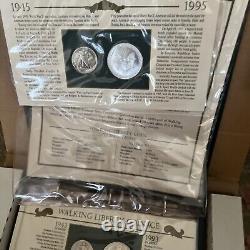 PCS Postal Commemorative Society Silver Walking Liberty Coinage Collection