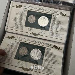 PCS Postal Commemorative Society Silver Walking Liberty Coinage Collection