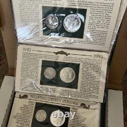 PCS Postal Commemorative Society Silver Walking Liberty Coinage Collection