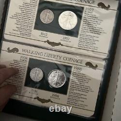 PCS Postal Commemorative Society Silver Walking Liberty Coinage Collection