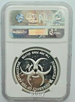 PF 70 Zombucks WALKER 1 oz. 999 silver Proof walking liberty ZOMBIE DEAD NGC