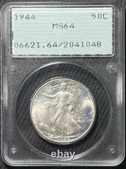 PQ PCGS MS64 Old Rattler Holder 1944 Walking Liberty Silver Half Dollar