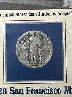 Postal Commemorative Society Silver Walking Liberty Coins / Stamps 9 Coins