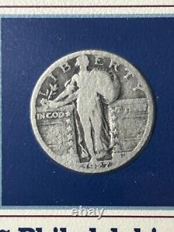 Postal Commemorative Society Silver Walking Liberty Coins / Stamps 9 Coins