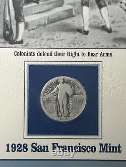 Postal Commemorative Society Silver Walking Liberty Coins / Stamps 9 Coins