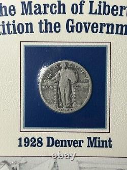 Postal Commemorative Society Silver Walking Liberty Coins / Stamps 9 Coins