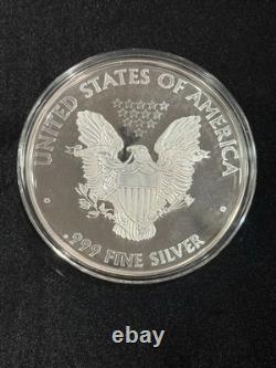 Pure Silver. 999 Bullion -Walking Liberty American Eagle 4 oz Round Coin 2009
