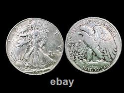 (QTY 10) 90% Walking Liberty 1916 1947 Random Years Good Condition