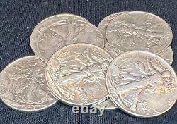 (QTY 10) 90% Walking Liberty 1916 1947 Random Years Good Condition