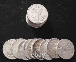 Qty 10 90% Silver Walking Liberty Half Dollars Junk Silver Choose Number of Lots