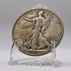 RARE 1938 D Walking Liberty Half Dollar