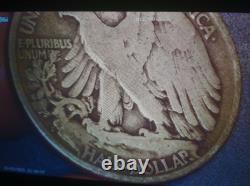 RARE ERRORAW Engraved by hand 1944 D Silver Half Dollar USA Walking Liberty