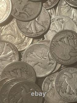 ROLL 20 Walking Liberty 50c Half $ Circulated 90% SILVER Bullion Coins 10257L ROLL 20 Walking Liberty 50c Half $ Circulated 90% SILVER Bullion Coins 10257L