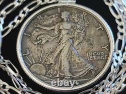 Rare 1934 San Francisco Walking Liberty Pendant on a 24 Italian Chain. W box