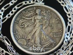 Rare 1934 San Francisco Walking Liberty Pendant on a 24 Italian Chain. W box