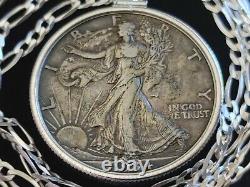 Rare 1934 San Francisco Walking Liberty Pendant on a 24 Italian Chain. W box