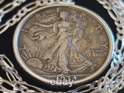 Rare 1934 San Francisco Walking Liberty Pendant on a 24 Italian Chain. W box