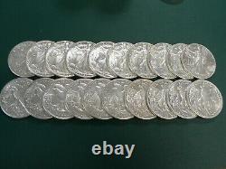 Roll Of (20) 1941 Walking Liberty Silver Halves. Ch/gem Bu