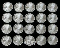 Roll Of (20) 1/2 Oz 999 Fine Silver Walking Liberty Rounds 10 Oz Total