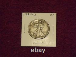 SILVER 1920-S Silver Walking Liberty half dollar in Very Fine condition