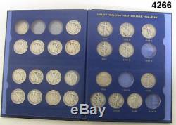 STARTER WALKING LIBERTY 90% SILVER 30-COIN SET With ALBUM G-AU DATES BELOW #4266