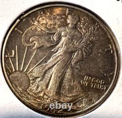 SUPER TONER GEM 1942-P Walking Liberty Half Dollar Strong MS++ Features 50C 90%