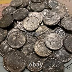 S Mintmark Walking Liberty Half Dollar BU from OBW Roll? UNC MS Estate Lot