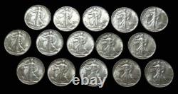 S Mintmark Walking Liberty Half Dollar BU from OBW Roll? UNC MS Estate Lot