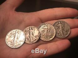 Scarce Pure Silver 1943 Expanded Walking Liberty Shell Set For Coin Magic Tricks