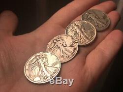 Scarce Pure Silver 1943 Expanded Walking Liberty Shell Set For Coin Magic Tricks