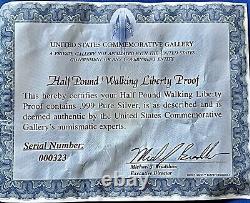 Sealed Half Pound Silver Walking Liberty Brilliant Gem Proofwith Certificate