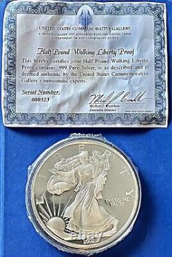 Sealed Half Pound Silver Walking Liberty Brilliant Gem Proofwith Certificate