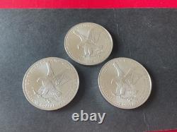 Set Of (3) 2025 U. S. Mint Walking Liberty. 999 Silver Eagles