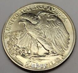 Silver 1942 Walking Liberty Half Dollar Amazing Toning One of a Kind Amazing