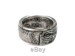 Silver American Eagle Coin Ring 1 oz. 999 Size Silver 13-17 Walking Liberty US