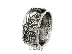 Silver American Eagle Coin Ring 1 oz. 999 Size Silver 13-17 Walking Liberty US