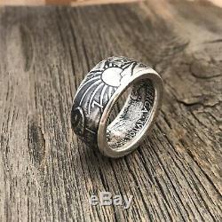 Silver American Eagle Coin Ring 1 oz. 999 Size Silver 13-17 Walking Liberty US