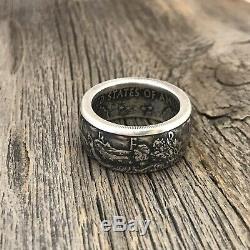 Silver American Eagle Coin Ring 1 oz. 999 Size Silver 13-17 Walking Liberty US