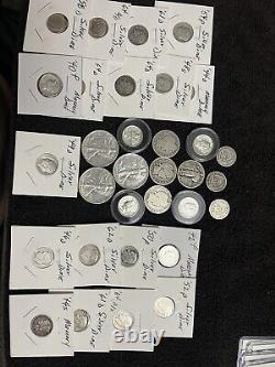 Silver, Mercury Dimes, Walking Liberty, Standing Liberty, Barber Quarters N Dime