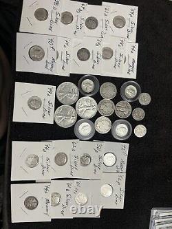 Silver, Mercury Dimes, Walking Liberty, Standing Liberty, Barber Quarters N Dime